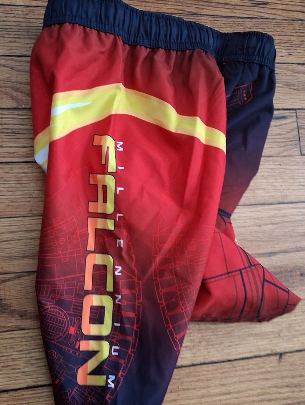 Star Wars Millennium Falcon - Youth Boys Stretch Swim  Trunks. Size 8. GUC - Picture 4 of 5